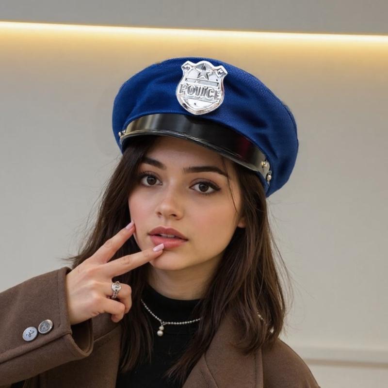 Professionelle Autoritätsstile Flache Offiziersmütze für Uniformen und Cosplay-Kostüm Abzeichen Marineoffiziersmütze für Cosplay