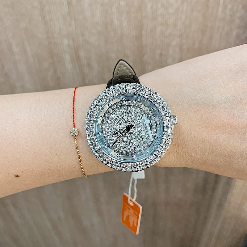 Watch Full Of Diamonds Gypsy Women'S Watch Time Comes To Run Rotary Dial Belt Large Dial Lady