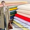 Thickened Micro Elastic Suit Fabric By The Meter for Pants Vest Pleated Skirt Uniform Clothes Sewing Anti Wrinkle Cloth Gray Red