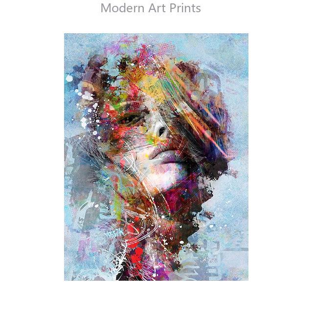 Colorful Woman Portrait Graffiti Art Posters Print Abstract Nordic Girl Canvas Paintings On The Wall Art Pictures for Home Decor