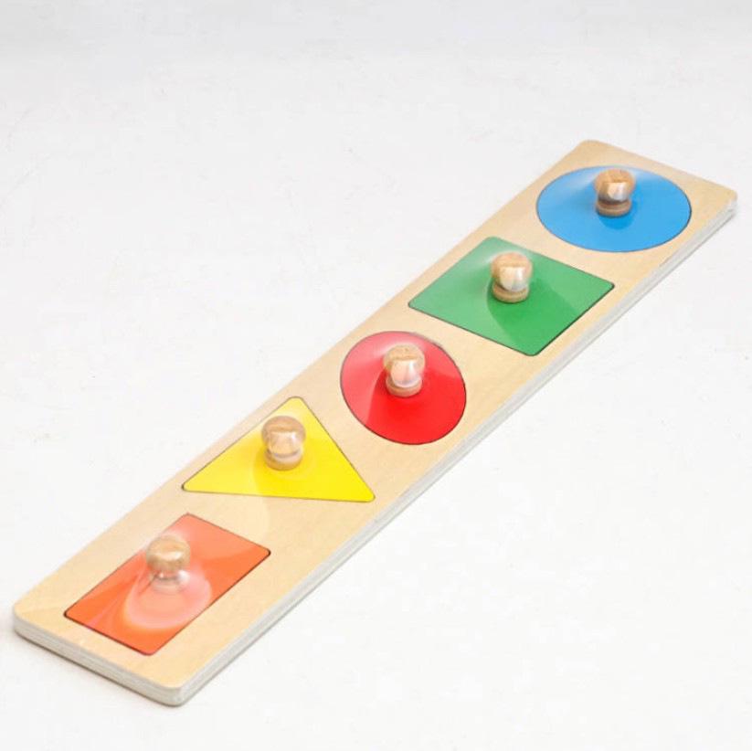 Montessori Shape Matching Puzzle: Geometric Panels for 0-3 Years
