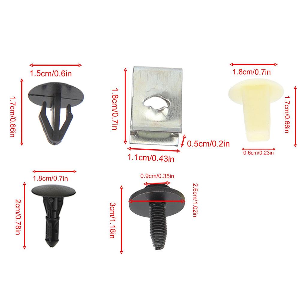 40pcs Car Undertray Clip Screws Compact Shockproof Engine Undercover Splash Shield Guard Body Bolt Replacement Avensis