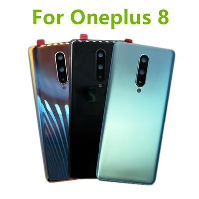 6.55 " Battery Cover For Oneplus 8 1+ 8 Back Glass Cover Rear Door Housing  Replacement with Camera Lens+logo