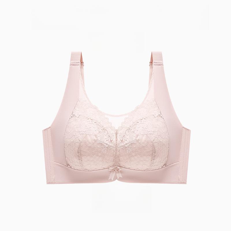 Lace Breathable Bra Women's Plus Size Bra Women's Thin Bra Gathered Bra Anti Sagging Accessory Bra No Steel Ring Bra