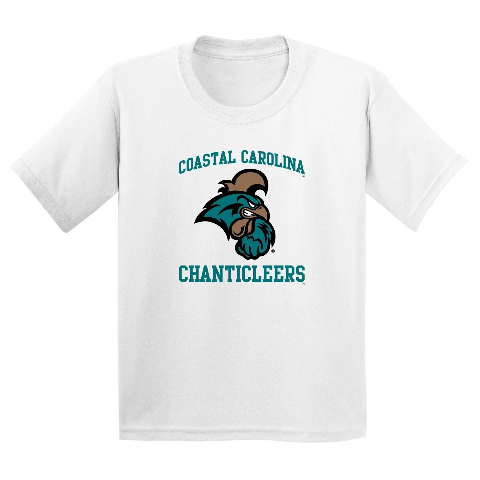 Coastal Carolina Chanticleers Arch Logo Youth T-Shirt - White 2XL