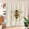 Playful Bees & Blooms Shower Curtain - Yellow Flowers & Green Leaves, Polyester, 12 Hooks, 70.8X70.8 Inches, Washable
