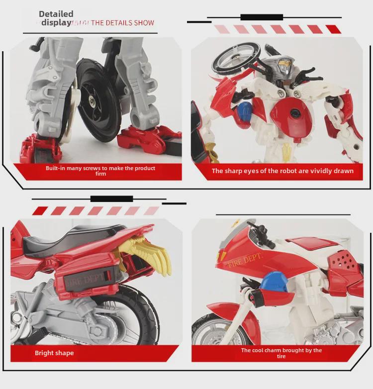 Kaiyu Alloy Transforming Fire Truck & Helicopter Toy