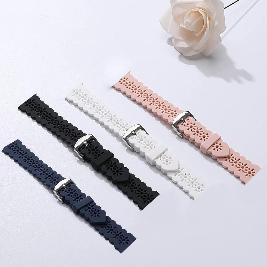 Compatible for 3Plus Vibe Plus Band, Silicone Lace Slim Thin Hollow-Out Replacement Straps Compatible with 3Plus Vibe Plus/Vibe +/Vibe Lite/Vibe Pro