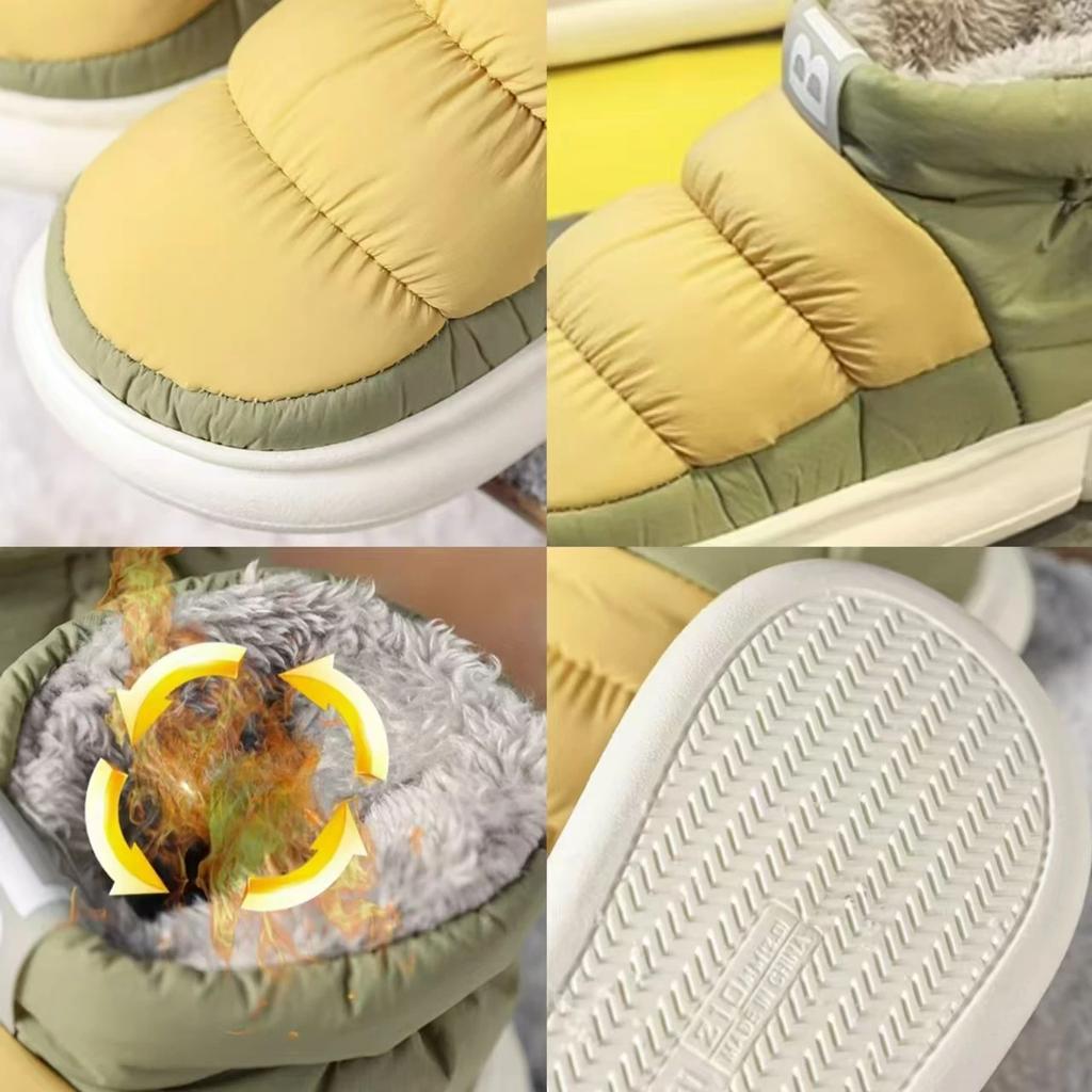 Fashion Snow Boots for Men Plush Ankle Boots Comfortable Cotton Shoes Non Slip Outdoor Booties Waterproof Winter Boot Warm Women Flats