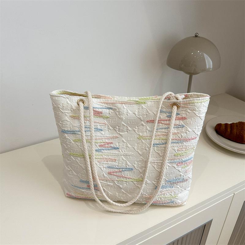 Large Capacity Canvas Bag, Fashion Shoulder Bag, Literary Small Fresh Underarm Bag, Niche Versatile Women'S Bag