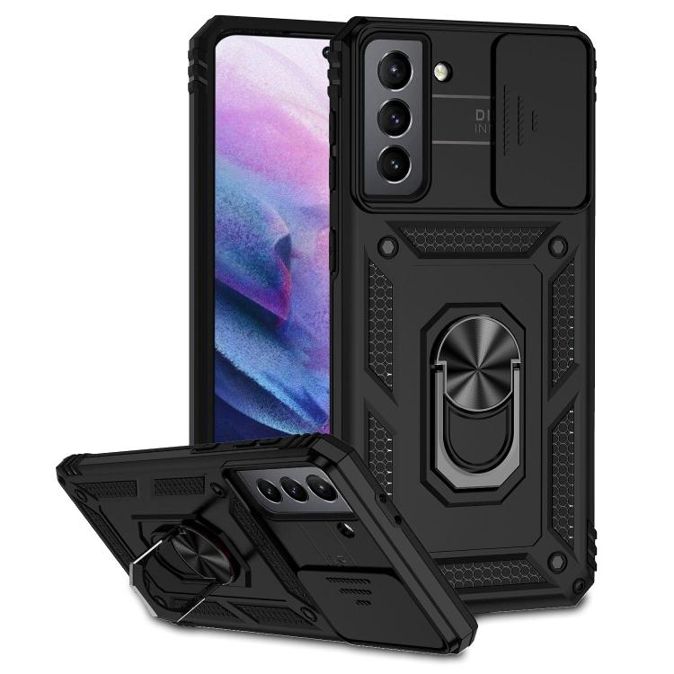 

For Samsung Galaxy S21 5G Sliding Camshield Holder Phone Case For Samsung Galaxy S21 5G чёрный