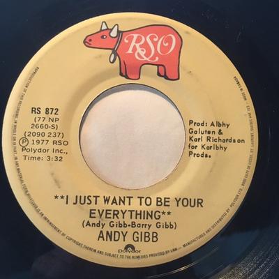 7inch Record ANDY GIBB - I Just Want To Be Your Everything RS872 RSO 1977 Canada Dance & Electronica Used