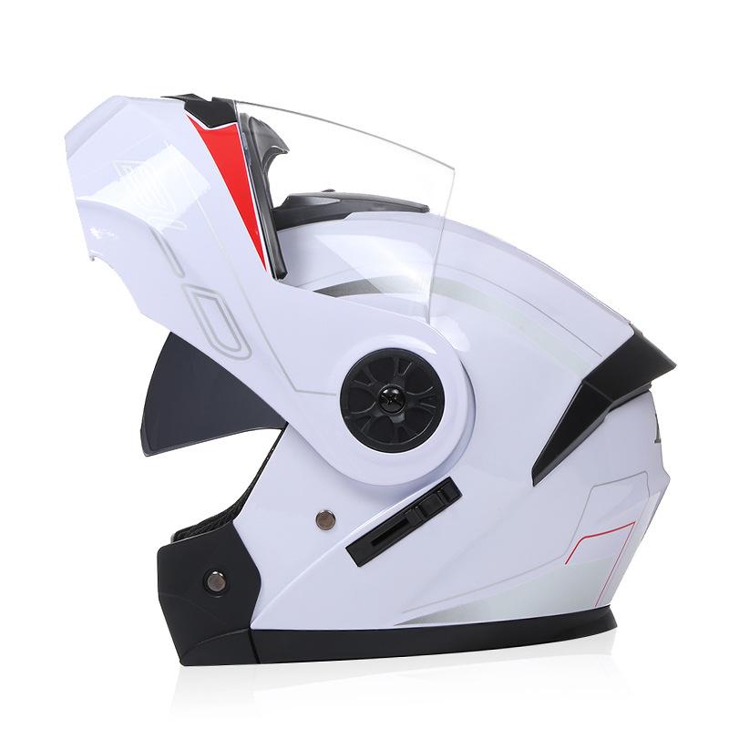 Electric Bicycle Helmet Motorcycle Full Helmet Double Lens Exposed Helmet Four Seasons Universal Summer Riding Helmet