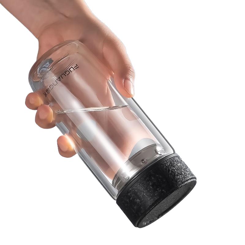 Fuguang Double-layer Heat-resistant Glass Tea Cup