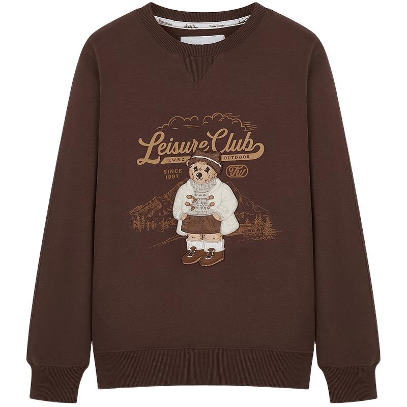 Φούτερ Γυναικείο Teenie Weenie με Κεντημένη Αρκούδα και Στρογγυλή Λαιμόκοψη