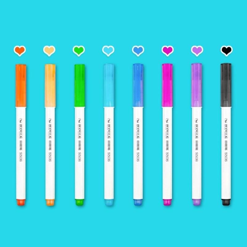 8Pcs Erasable Marker Pen 8 Color Colored Marker Water Based Inks Fast Drying Whiteboard Marker for Office Supplies