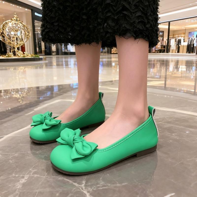 New Versatile Women's Shoes with A Shallow Opening, Gentle Leather Shoes and Soft Soles, Like Bean Shoes