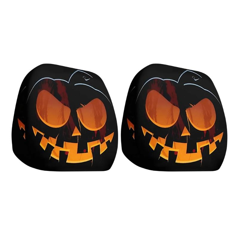 2 Piece Stretchable Auto Seat Pillow Protectors Cartoon Character Patterns Car Interior Decors Scratch Resistant Fabric