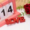 1Pc TEMU Hot Sale "LOVE" English Letters PVC Figurines Desktop Decoration Mini Party Ornament for Valentine's Day Wedding