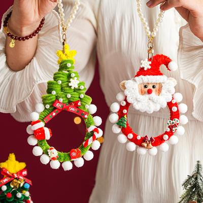 Regalo de Navidad Niños Hecho a Mano DIY Colgante de Muñeco de Nieve Palo Retorcido Colgante de Papá Noel Reno Decoración de Árbol de Navidad