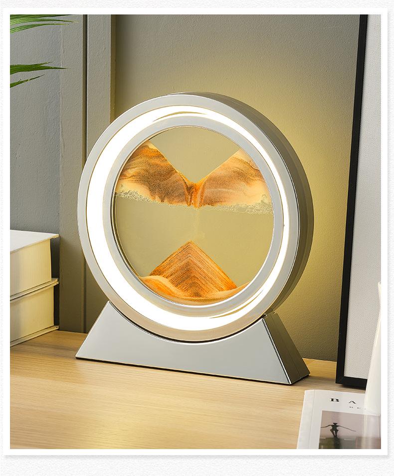 3D Quicksand Night Lamp: Creative Glass Table Light & Ornament Gift
