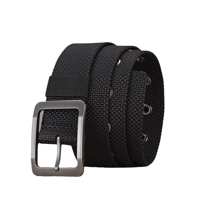 Casual Men'S Woven Belt Imitation Nylon Canvas Tactical Belt Outdoor Simple Pin Buckle Belt