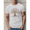 European sizes Men's Tree of Life Graphic Tee - Casual Short Sleeve T-Shirt, Breathable Polyester, Summer Wear
