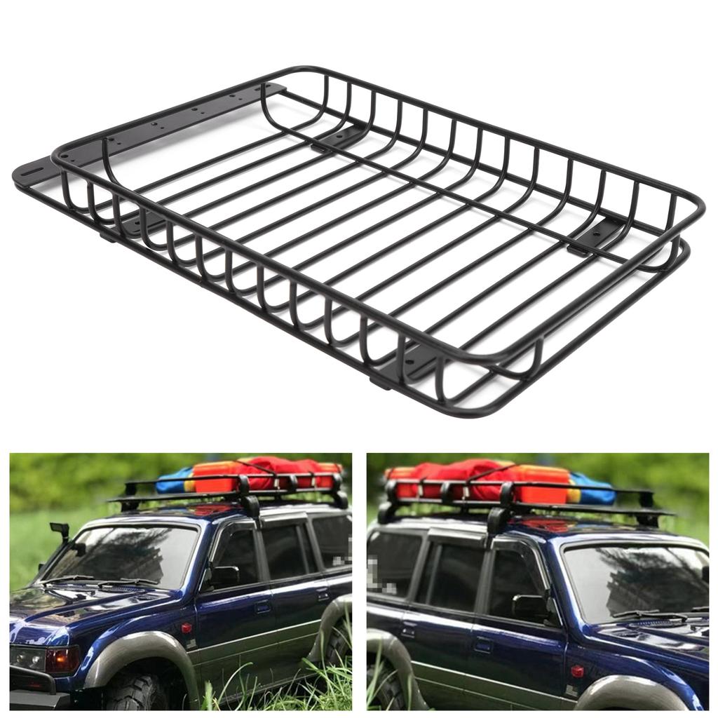 Roof Rack Metal Luggage Carrier Lightweight RC Car Parts for Traxxas TRX‑4  Axial SCX10 90046