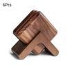 Black Walnut Wooden Tea Cup Mat Coffee Insulation Pad Coaster Kitchen Supplies Decorative Paper Placemats Table 6Pcs