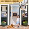 White Magnetic Screen Door,Reversible Left or Right Side Opening,Keep Bugs Out, Hands Free, Pet and Kid Friendly, Fits Door