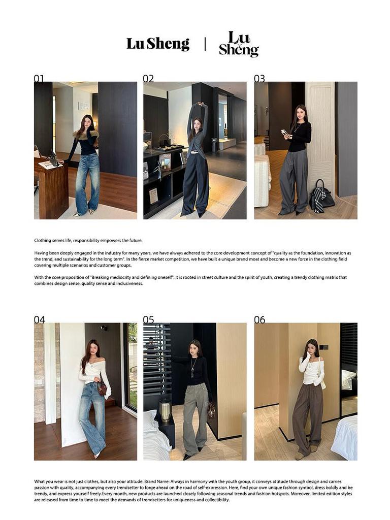11KN Unisex Wide-Leg Striped Casual Pants - High-End Trendy, Loose Straight Fit, Versatile & Slimming
