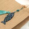 Fish Keychain Made with Traditional Knots and Mother-of-pearl - 1-person Set