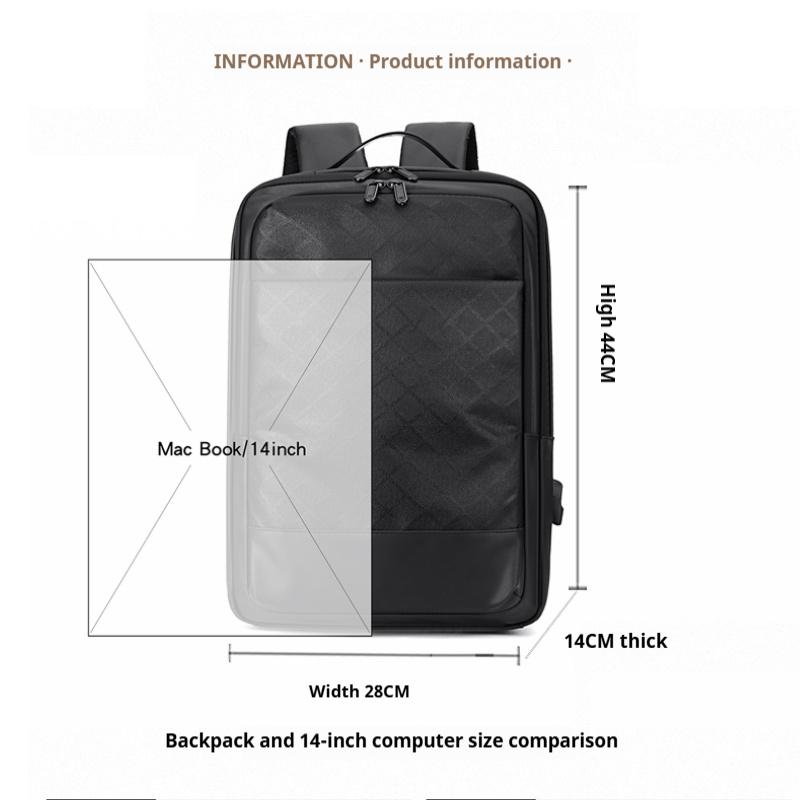 Large capacity business backpack,men's stylish student backpack, multifunctional laptop storage backpack,With USB port.