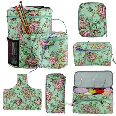 Bärbar stickgarn förvaring tygpåse Virknålskrokar Organizer Pouch