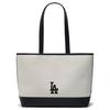 New MLB Polyester Blended Cotton Tote Travel Bag Student One Shoulder Handbag Regular Unisex Cream 3AORL104-07CRM