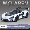 1/24 Mclaren Senna Super Sports Mini GT Alloy Diecast Model Vehicle Simulation Sound & Light Birthday Gifts Box for Boyfriend