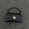 Black Underarm Bag for Women, New High-Quality Texture, Niche Design, Single Shoulder Vintage Handbag, Small Square Bag, Crossbody Bag