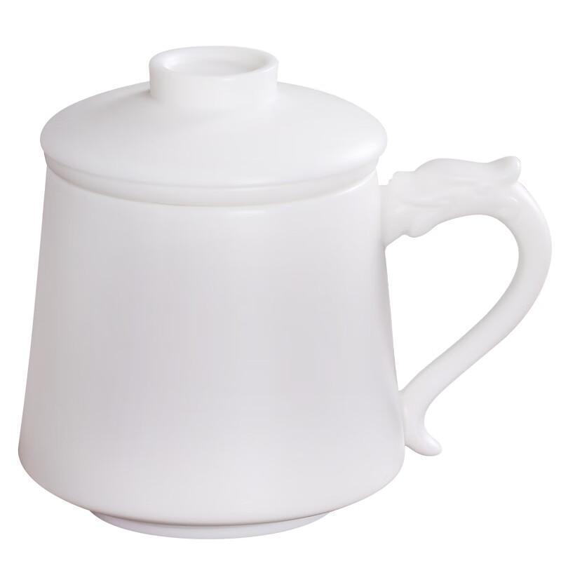 Darun Kiln Hongyu Top China White Ceramic Office Cup with Lid