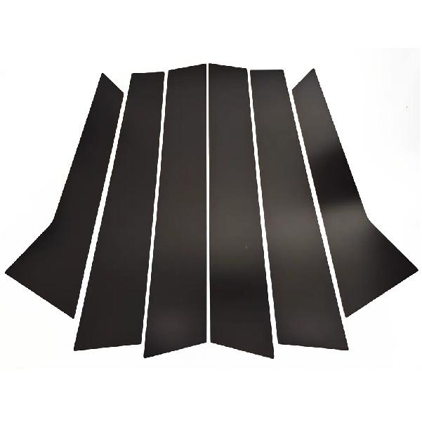 6PC For Porsche Macan 2014-23 Door Pillar Posts Mirror Plate Moulding Cover Trim