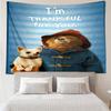 Red Hat Bear In The City Tapestry, Unique Design Tapestry, Wall Decor for Bedroom,Livingroom, Playroom,Heartwarming Fan Holiday Gifts