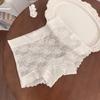 Damen Sommer reine Linderung Spitze Jacquard Blasennetz 10A Antibakterieller Schritt-Wickel Hüfte Mittlere Taille Kleine Flachwinkel Slips