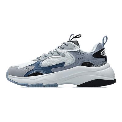 Li Ning Durable Low-Top Running Shoes Men Sneakers White Blue AGCR205-3