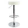 KKTONER Adjustable Height Swivel Bar PU Leather with Round Suitable for Home Kitchen White Stool, Footrest, Chair, Countertops, Medium,