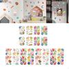 32 Pieces Easter Egg Bunny Stickers Wall Decals Gift Basket Stuffers for Festival Water