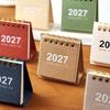 2027 Mini Simple Calendar Small Desk Calendar Creative Coil Calendar Planner Desktop Decoration Office Stationery