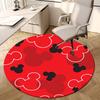 1 peça Tapete Redondo com Padrão de Orelhas do Mickey Mouse, Feito de Poliéster, Perfeito para Decorar Cadeiras de Escritório, Salas de Estar, Tapete Decorativo Vibrante