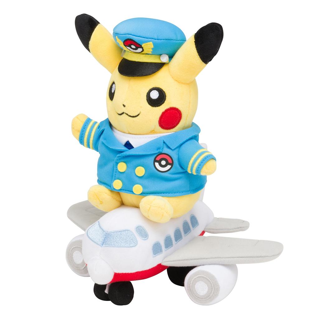 Pokémon Center Original Plush Toy Airplane Pikachu 23 X 20 X 19 Cm (H X W X D)