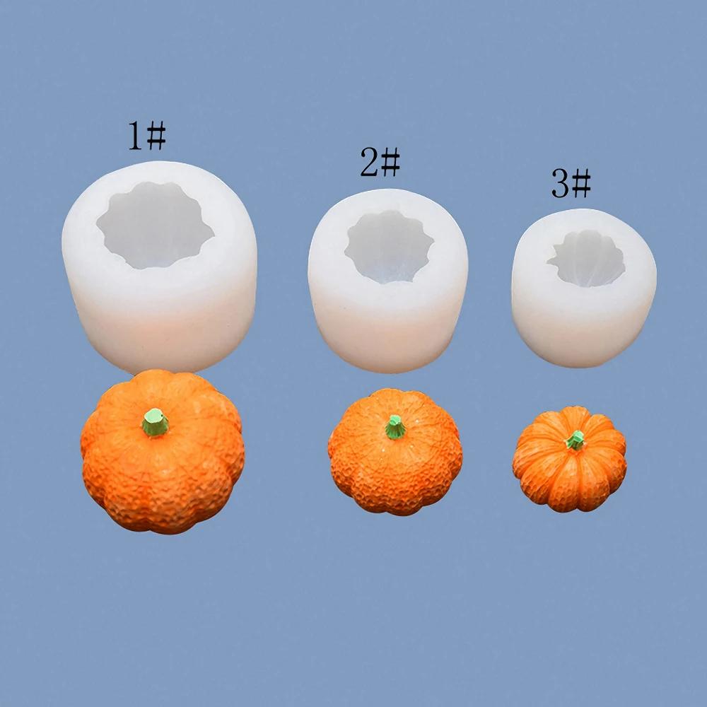 Silicone 3D Pumpkin Candle Mold Handmade Soap Scented Candles Making DIY Cake Chocolate Fondant Cake Mould Baking Tool Bakeware