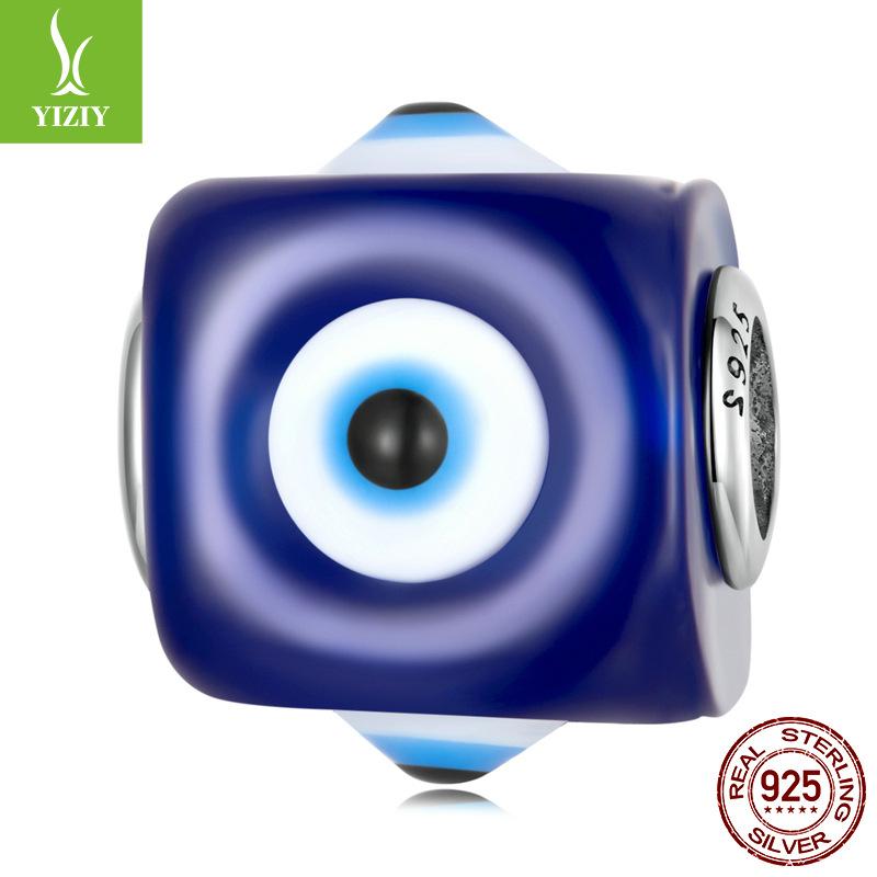 Devil'S Eye Diy Bracelet Beads Loose Beads, Accessories S925 Sterling Silver Eye Beads