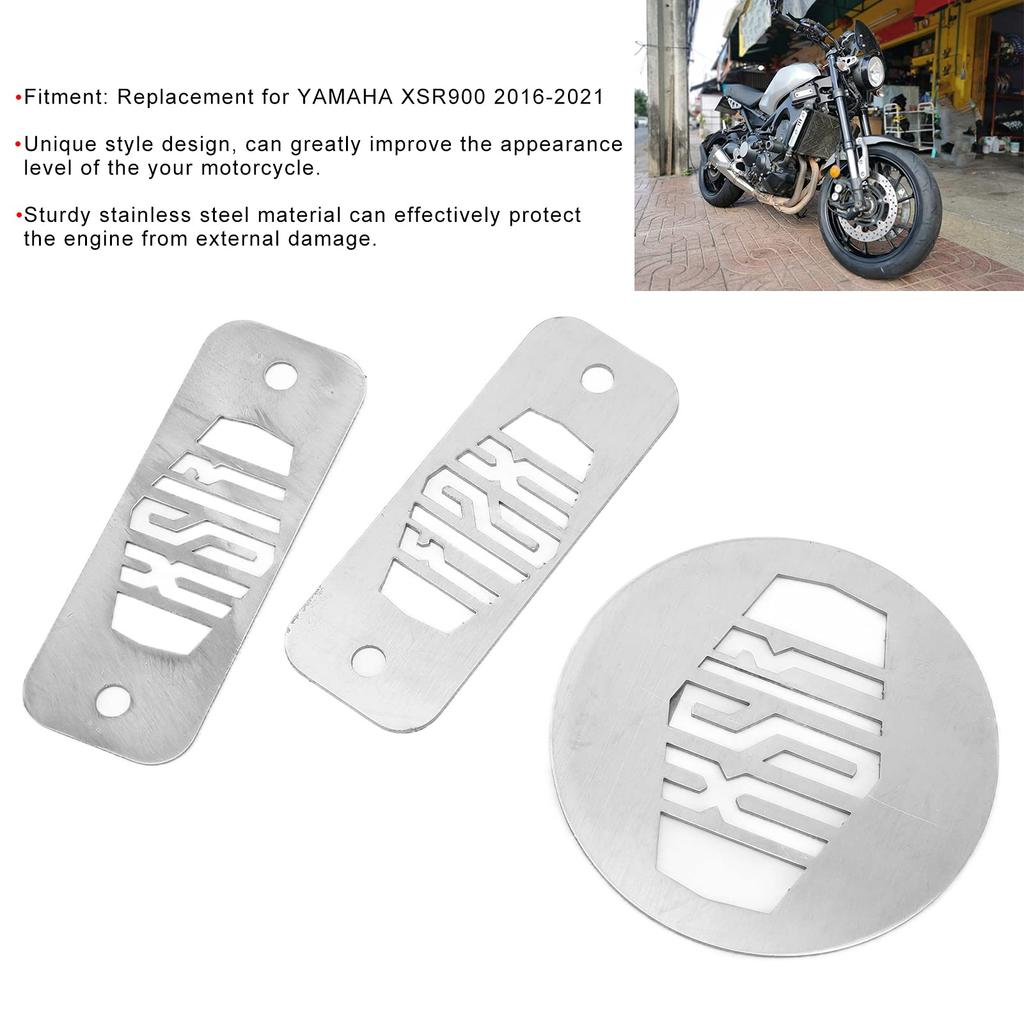 KIMISS Motorrad Kupplungsscheibe Oben,Motorrad Kupplungsdeckel Oben Edelstahl XSR900 2016-2021 (Silber)
